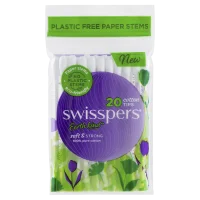 Swisspers Cotton Tips Paper Stems 20 Pack