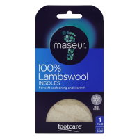 Maseur Footcare Lambswool Insoles  1 Pair