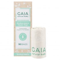 GAIA Natural Baby Biodegradable Nappy Bags 50 Pack