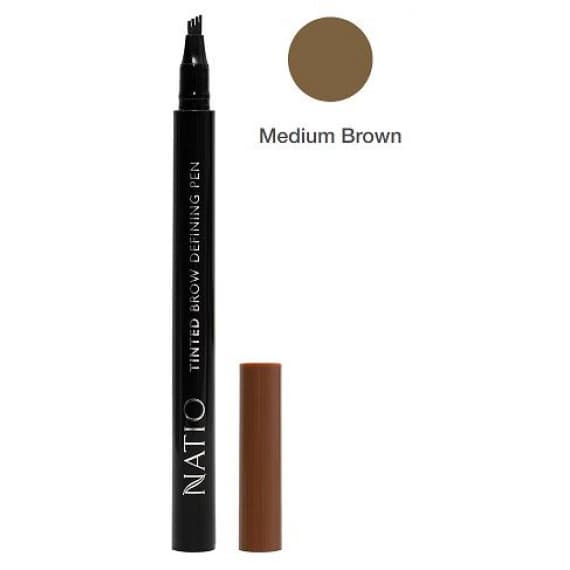 Natio Tinted Brow Defining Pen Medium Brown 0.6ml