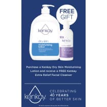 Kenkay Dry Skin Moisturising Lotion 1L with free Kenkay Extra Relief Cold Cream Facial Cleanser 325ml