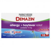 Demazin Allergy Plus Hayfever Relief 10 Tablets