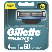 Gillette Mach3+ Replacement Cartridges 4 Pack