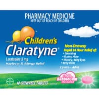 Children’s Claratyne Bubblegum Chewables 10 Tablets