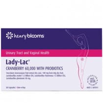 Henry Blooms Lady Lac Cranberry 60000 with Probiotics 30 Capsules