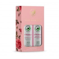 Organic Formulations Rose Glow Duo Gift Pack - Jasmine & Rose Hand Cream 125mL and Bergamot & Rose Geranium Body Lotion 125mL 