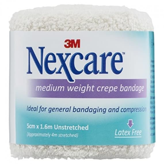 Nexcare Crepe Bandage Medium 50mm x 1.6m for injury support - available at Chempro Online