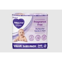 Babylove Everyday Wipes 240 Pack (3 x 80 Pack)