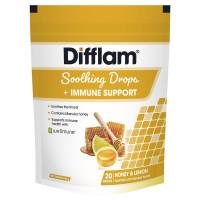 Difflam Soothing Drops Plus Immune Support Honey and Lemon 20 Drops