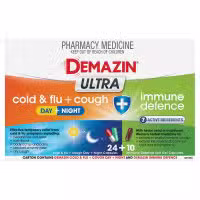 Demazin Ultra Cough Cold and Flu Plus Immune Defence 34 Capsules
