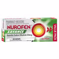 Nurofen Zavance Fast Pain Relief Caplets 256mg Ibuprofen 48 Value Pack
