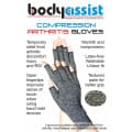 BodyAssist Compression Arthritis Gloves (Grey) Large