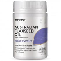 Melrose Organic Flaxseed Vegan 500mg 240 Capsules