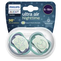 Avent Ultra Air Night Soother 6 to 18 Months 2 Pack