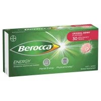 Berocca Energy Vitamin B and C Original Berry Flavour Effervescent Tablets 30 Tablets