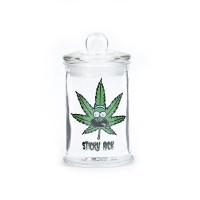 Bad Ass Stash Jar Sticky Rick Clear Glass Jar 150ml