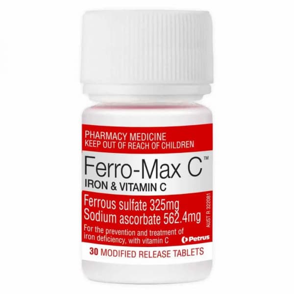 Buy Ferro Max C Iron and Vitamins 30 Tablets Online