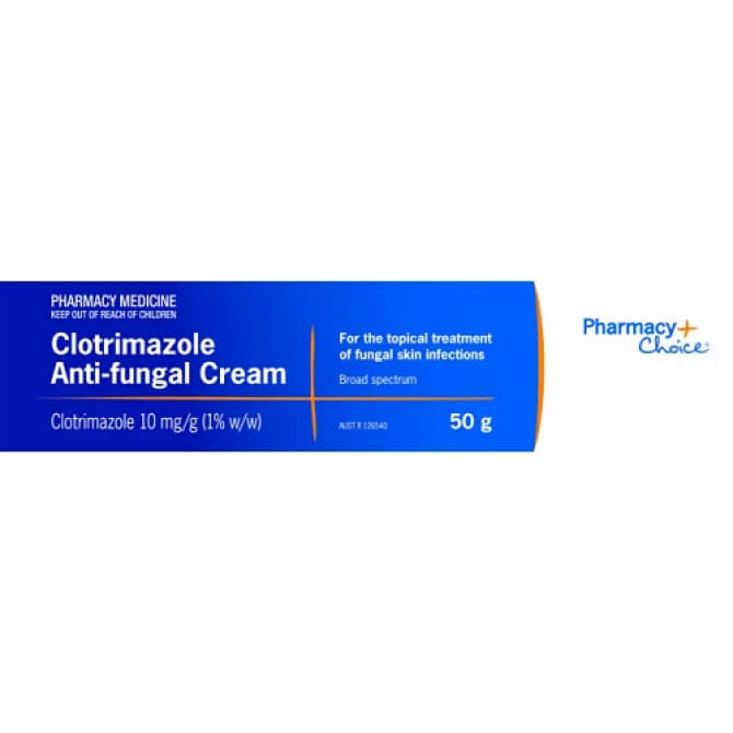 Buy Pharmacy Choice Clotrimazole Antifungal Cream 50g Online