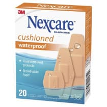 Nexcare Cushioned Waterproof Assorted Strips 20​