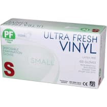 Soodox PF Ultra Fresh Clear Vinyl Gloves Small Box 100 Pieces