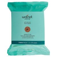 Wotnot Naturals Natural Facial Wipes Sensitive Twin Pack 2 x 25 Packs