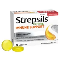 Strepsils Herbal Immune Support Lozenges Honey Lemon 32s