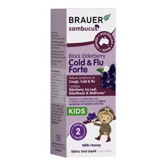 Buy Brauer Sambucus Cold & Flu Forte for Kids 100ml Online