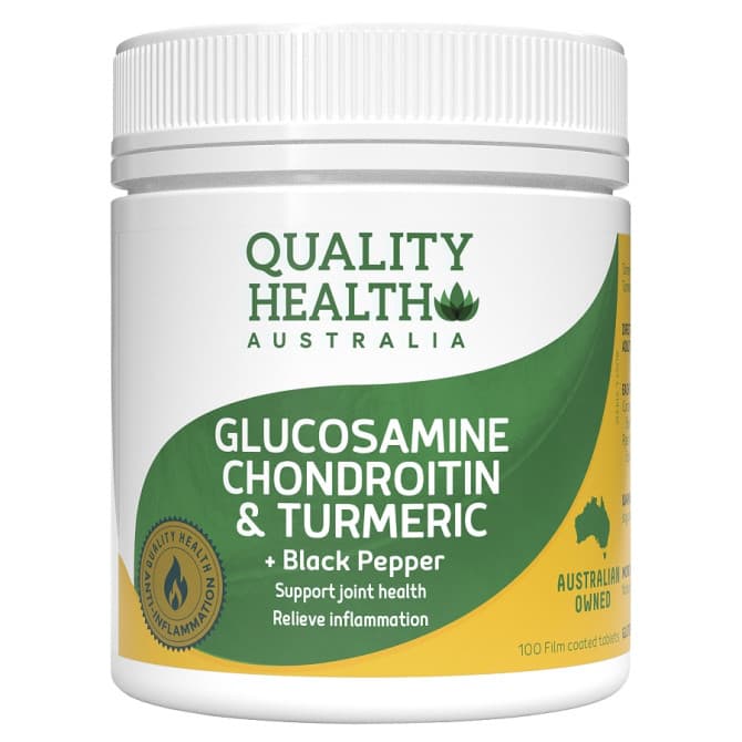 Buy Quality Health Australia Glucosamine Chondroitin & Tumeric + Black