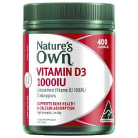 Natures Own Vitamin D3 1000IU 400 Capsules