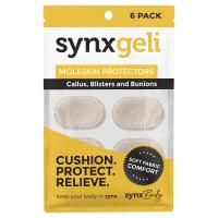 SynxBody Synxgeli Moleskin Protectors for Callus Blisters and Bunions 6 Pack