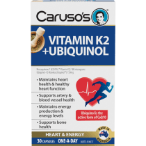 Carusos Vitamin K2 plus Ubiquinol 30 Capsules