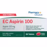 Pharmacy Choice EC Aspirin 100mg Tablet 84