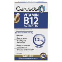 Carusos Vitamin B12 1.2mg 120 Quick Melt Tablets