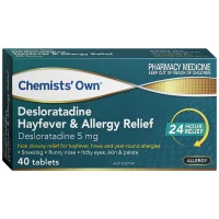 Chemists Own Desloratadine Hayfever and Allergy Relief 40 Tablets