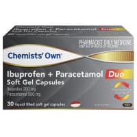 Chemists Own Ibuprofen Plus Paracetamol Soft Gel Capsules 30 S3