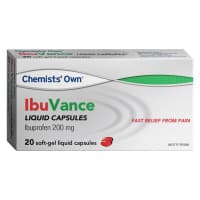 Chemists Own IbuVance Liquid 20 Capsules 200mg