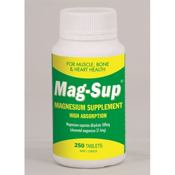 Magup Buy Mag Sup Magnesium Supplement 500mg 250 Tablets Online