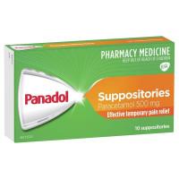 Panadol Suppositories Paracetamol 500mg 10 Pack