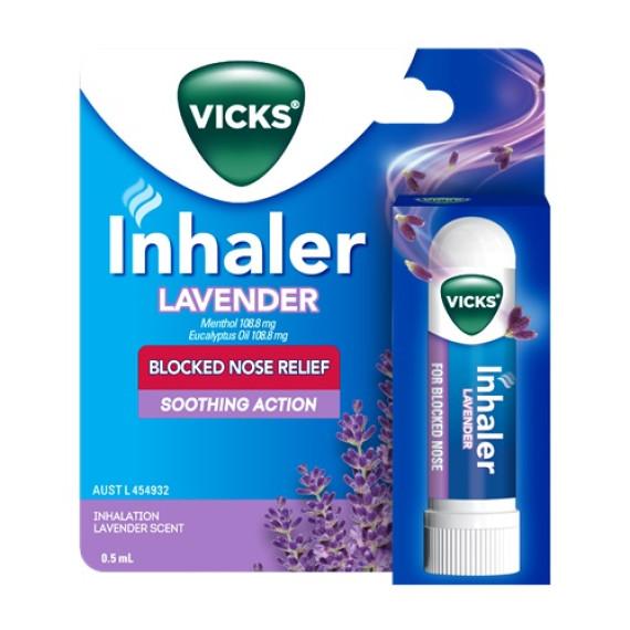 Vicks Inhaler Lavender nasal relief stick 0.5ml - Chempro