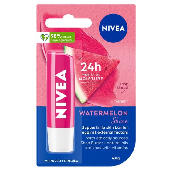Nivea Watermelon Shine Lip Balm 4.8g - Hydrating and Protective Lip Care Online at Chempro Online
