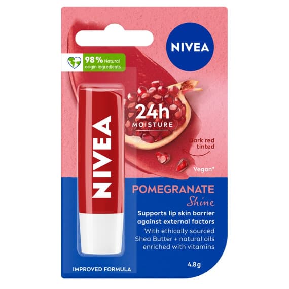 Nivea Pomegranate Shine Lip Balm 4.8g - Hydrating and Nourishing Lip Care Online at Chempro Online