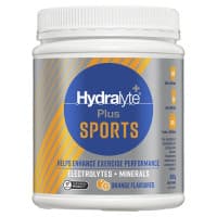 Hydralyte Plus Sports Plus Electrolytes Plus Minerals Orange Flavoured Powder