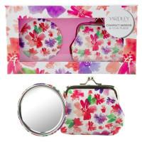 Yardley London Handbag Gift Set Compact Mirror And Coin Purse Rose Design