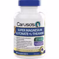 Carusos Super Magnesium Glycinate Plus L Theanine Tablets 60