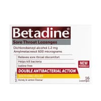 Betadine Sore Throat Honey and Lemon 16 Lozenges