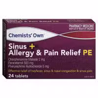 Chemists Own Sinus Plus Allergy And Pain Relief PE 24 Tablets