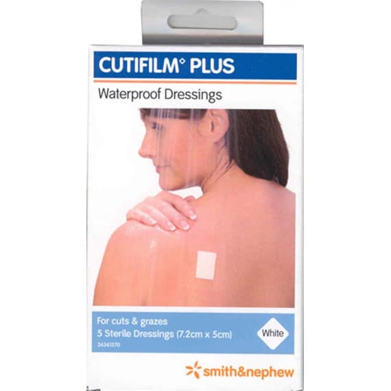 Buy Cutifilm Plus Waterproof Dressings White 7.2cm x 5cm 5 Pack Online Chempro AU