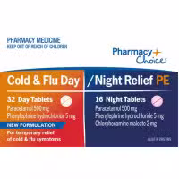 Pharmacy Choice Cold and Flu Day and Night PE 48 Tablets