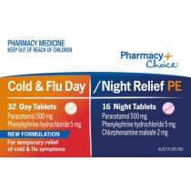 Pharmacy Choice Cold & Flu Day & Night PE 48 Tablets