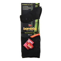 Sox & Lox Mens Business Diabetic Friendly (Bamboo) Socks Black (Size 6 - 11)